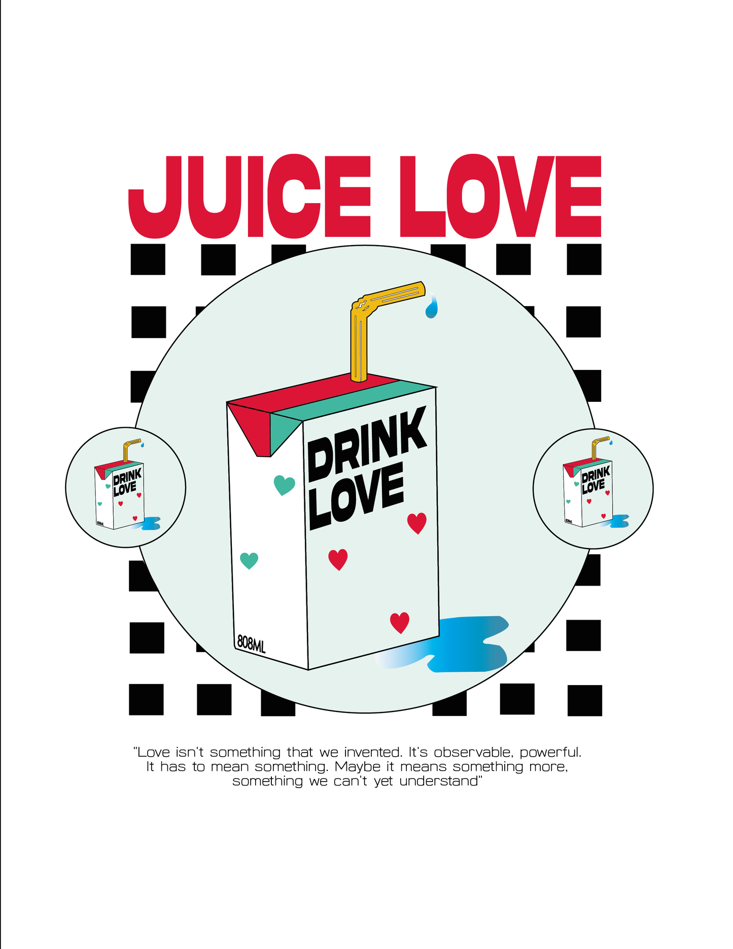 CAMISETA DRINK LOVE - BEIGE